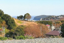 湯河原町吉浜 山、海ワイドに広がる眺望 土地 参考建築プランあり