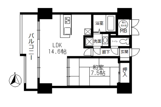 ライオンズタワー奥湯河原　温泉付・眺望良好の1LDK