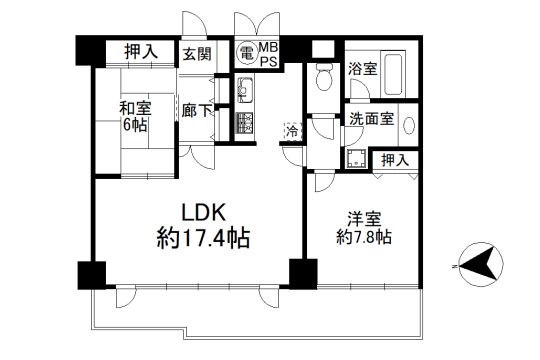 ライオンズタワー奥湯河原　共用施設充実・タワーマンション最上階2LDK