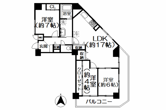 エクセレントプラザ湯河原8番館　買物便利・海眺望　南東向き角部屋3LDK