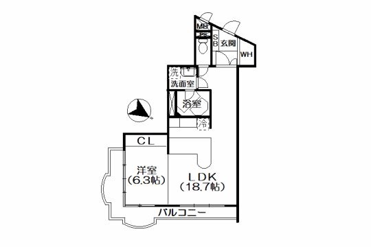 マ・メゾン真鶴　海を眺める穏やかな環境　最上階角部屋1LDK　　